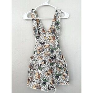 MARVEL Her Universe Shortalls Shorts Overalls Captain America Hulk AOP Small